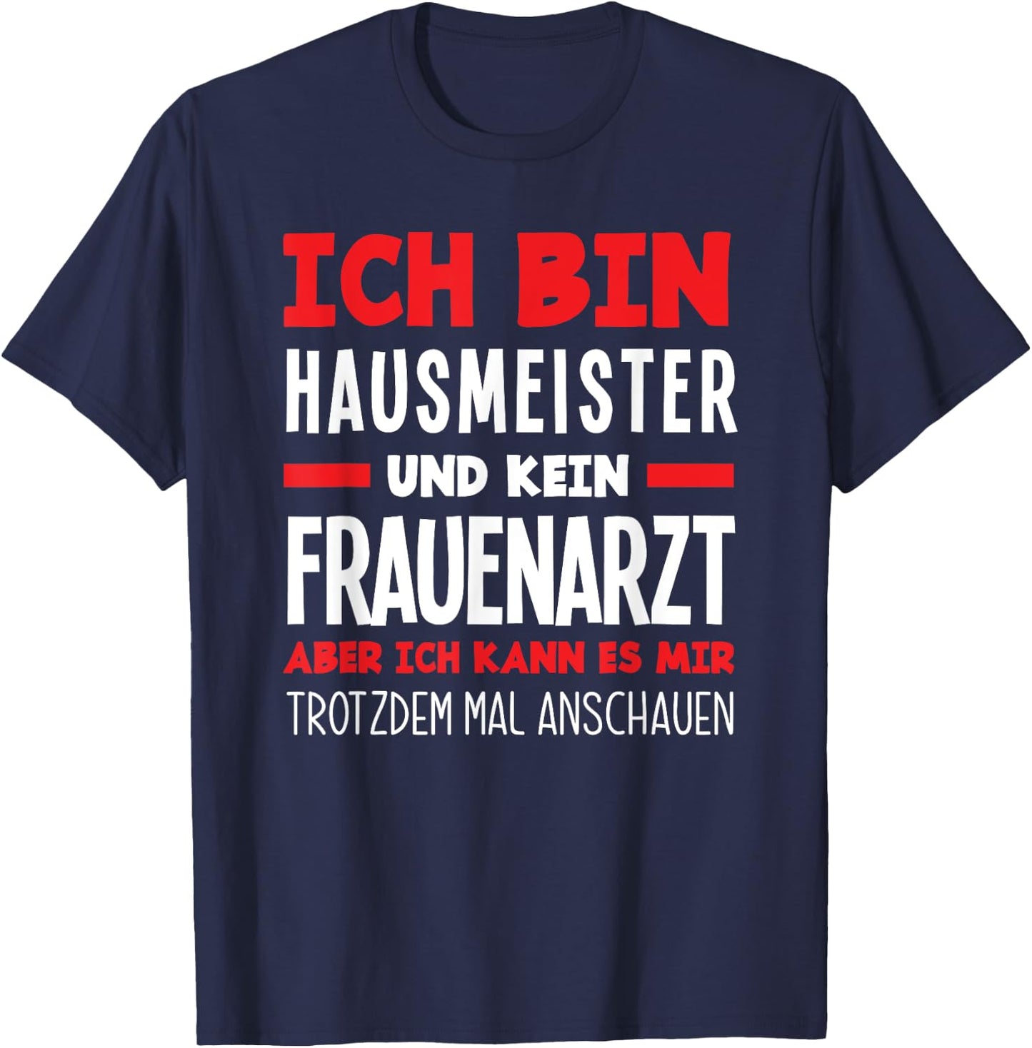 Men's Funny Caretaker Slogan , black T-Shirt - T-Shirt | Navy