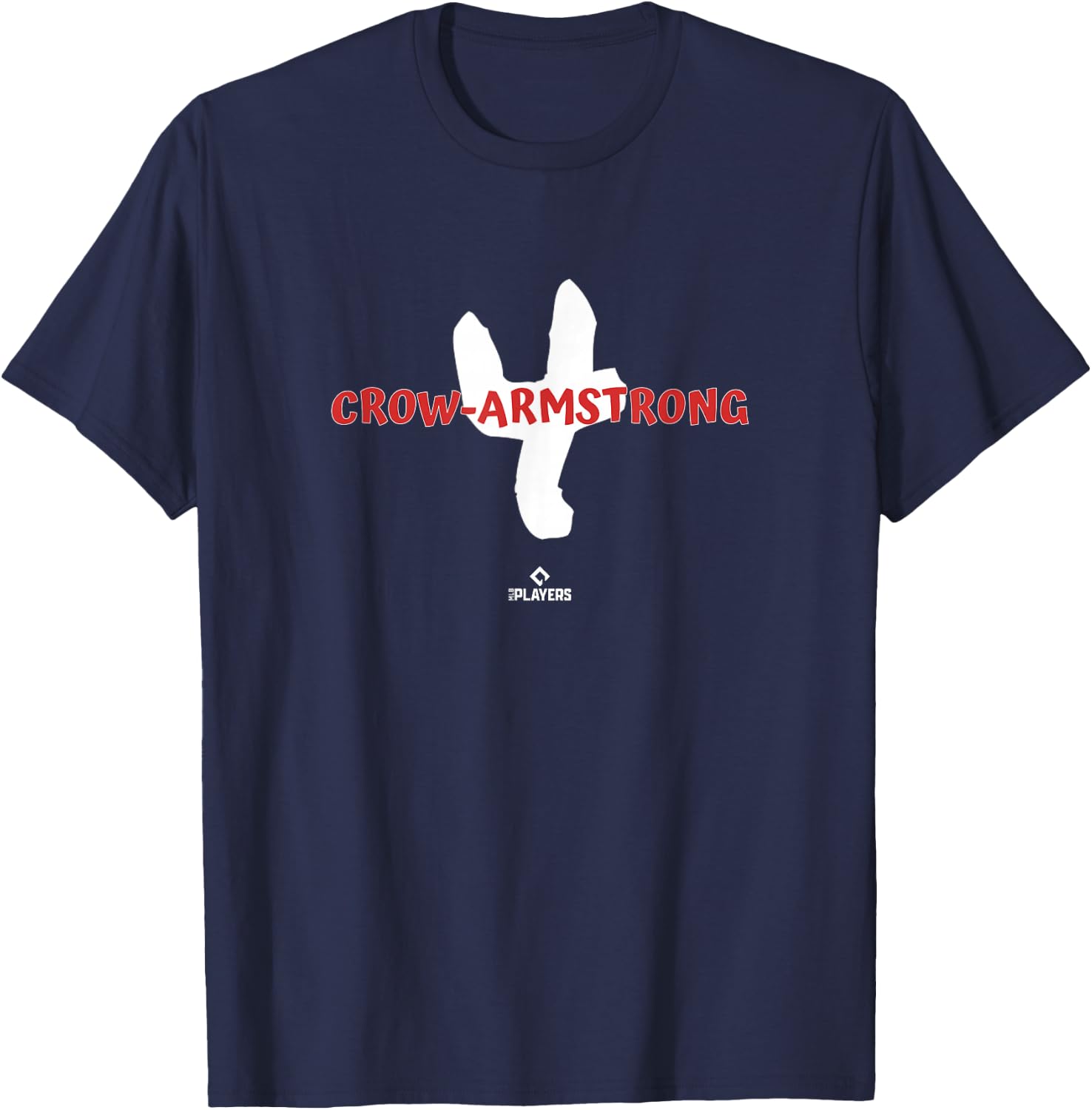 Name and Number Pete Crow Armstrong Chicago Baseball MLBPA T-Shirt - T-Shirt | Navy