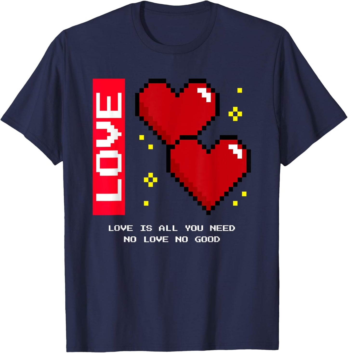 Love Is All You Need - No Love No Good (Heart) , black T-Shirt - T-Shirt | Navy