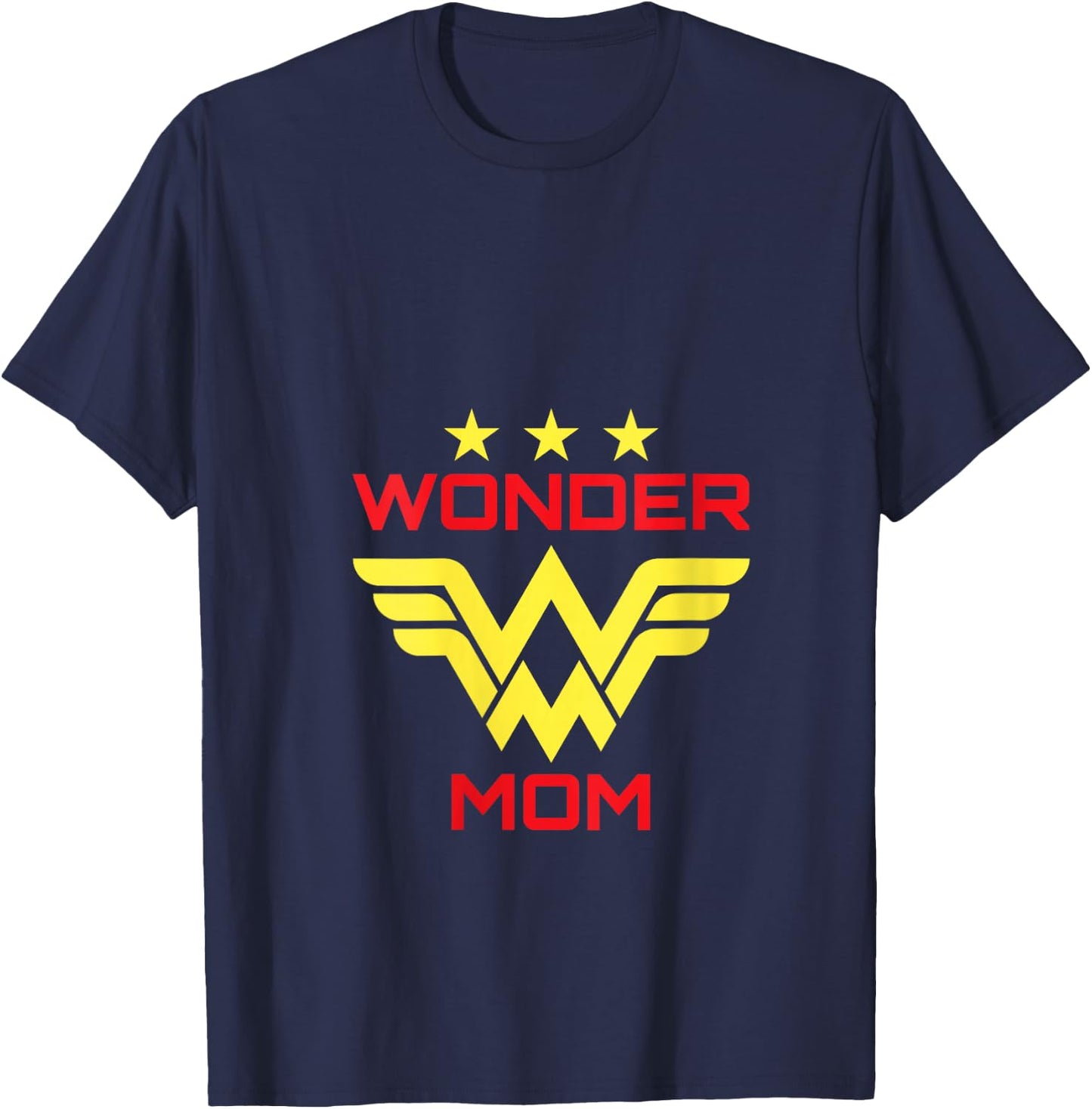 WONDER MOM | MAMA Shirt V-Neck T-Shirt - T-Shirt | Navy