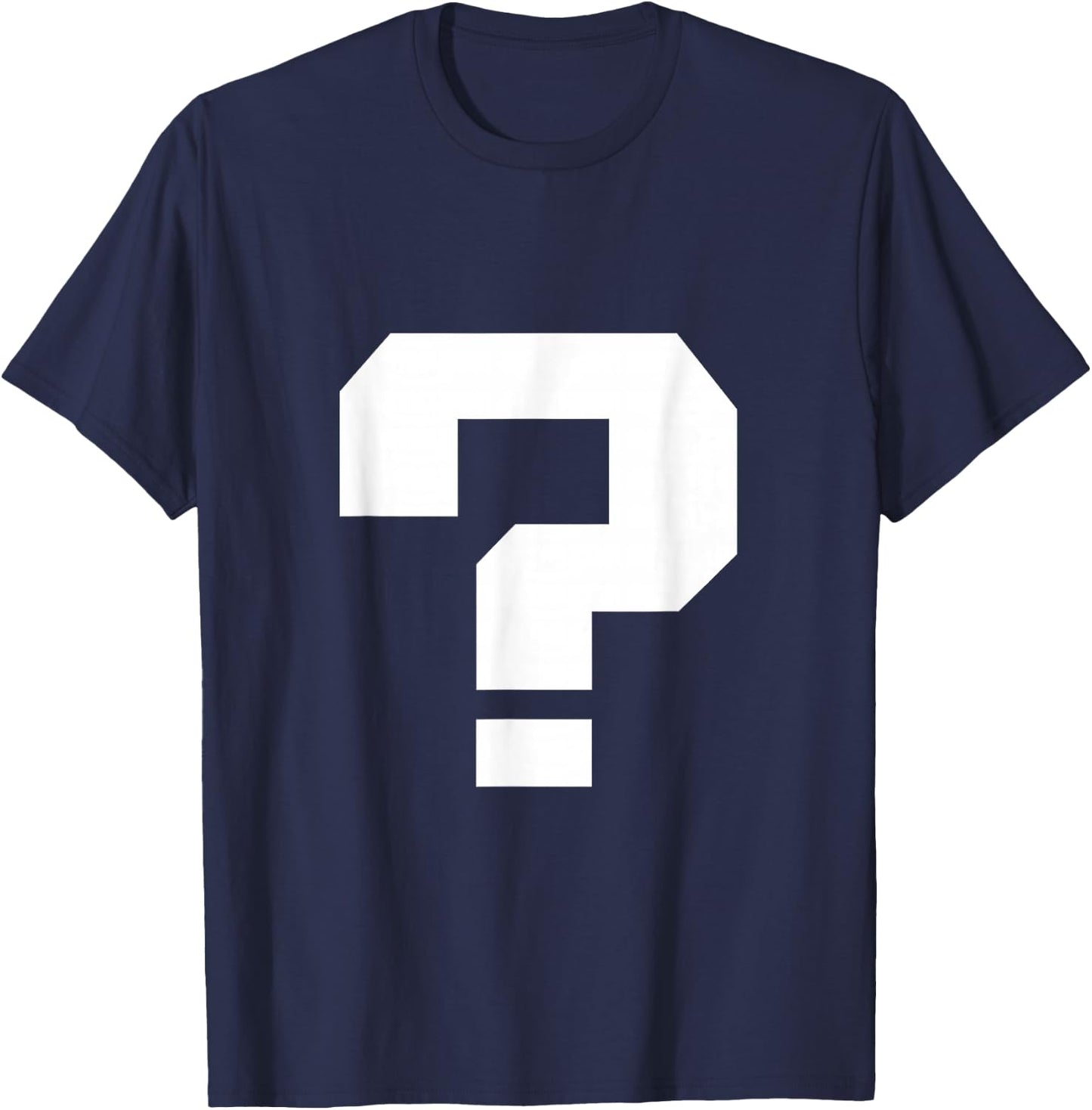 Question Mark Square Font Punctuation Character 80s T-Shirt - T-Shirt | Navy