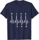 6 Speed Heart Line Gear Shift Knob T-Shirt - T-Shirt | Navy