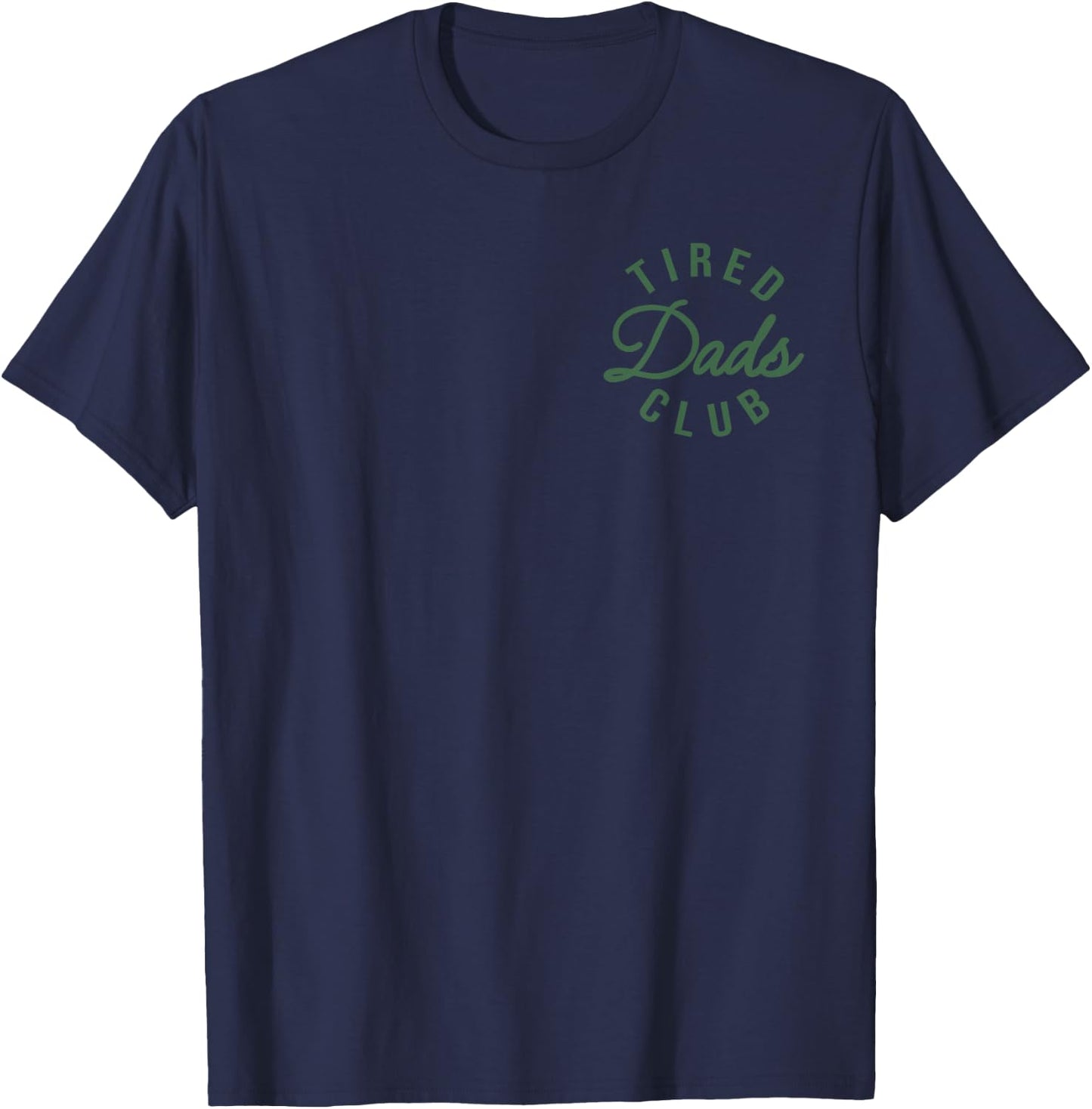(2 Side) Tired Dads Club Construction Car Track Father's Day T-Shirt - T-Shirt | Navy