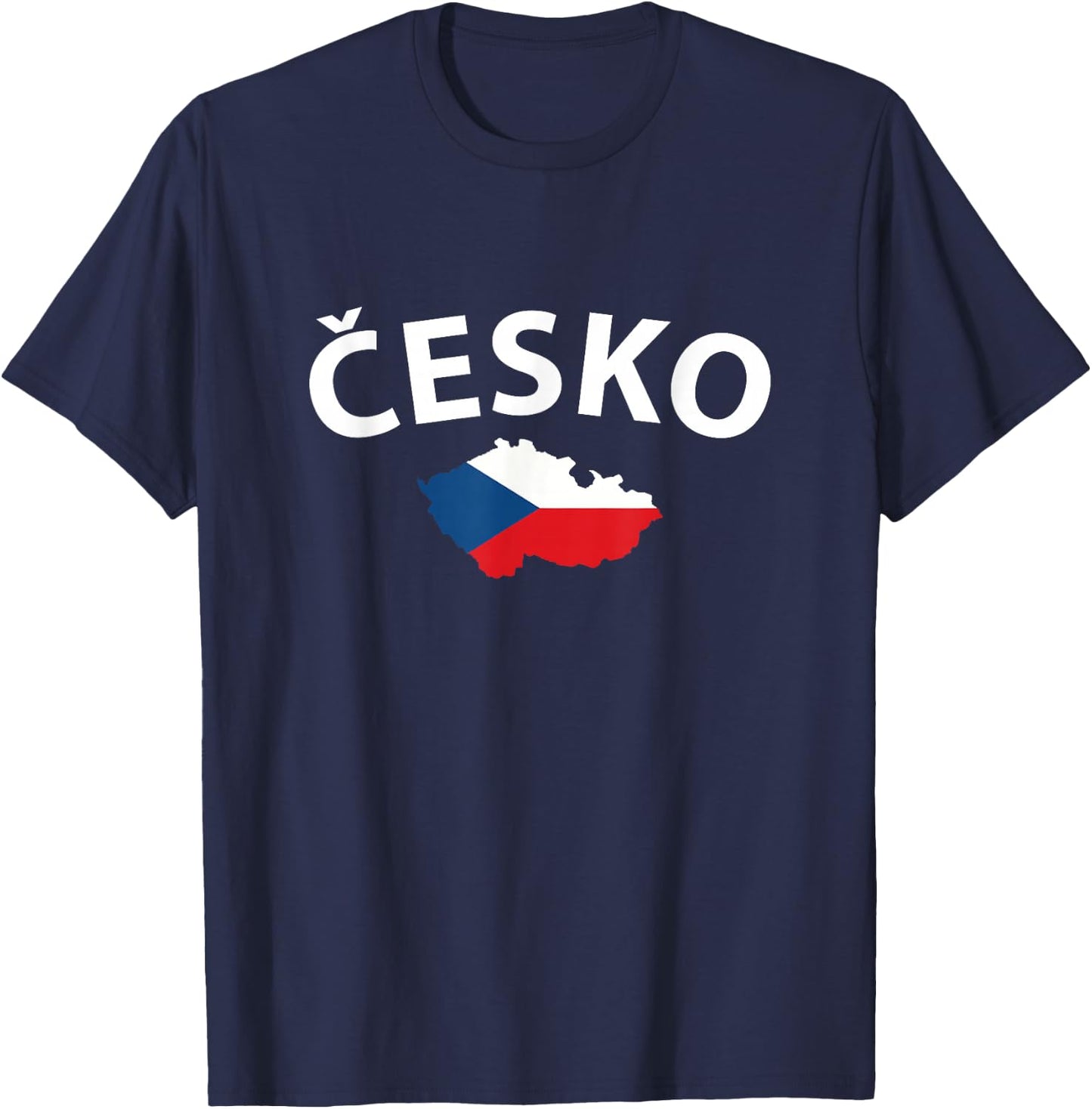 Cesko Karte Tschechien Tschechische Flagge Tscheche T-Shirt - T-Shirt | Navy