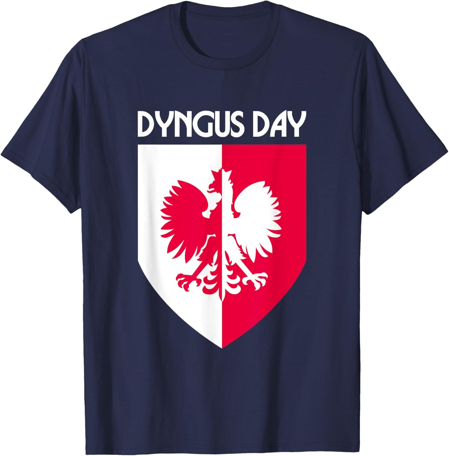Dyngus Day Polish Eagle Shield T-Shirt - T-Shirt | Navy
