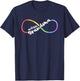 Family Autism Awareness Grandma Rainbow Infinity Symbol T-Shirt - T-Shirt | Navy