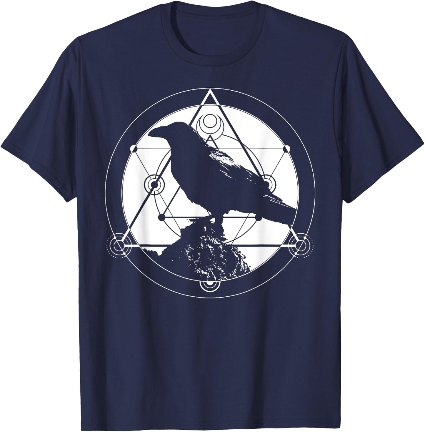 Dark Raven Silhouette Gift design for Crow Raven Fans T-Shirt - T-Shirt | Navy