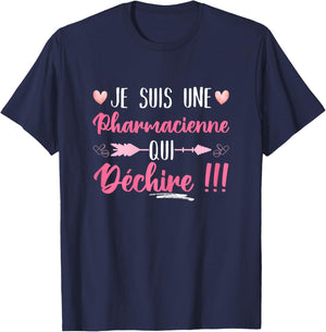 I Am A Pharmacist Who Tears Humor Pharmacy Gift T-Shirt - T-Shirt | Navy