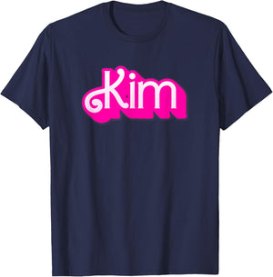 Kim First Last Family Name-d Boy Girl Baby Birth-day T-Shirt - T-Shirt | Navy