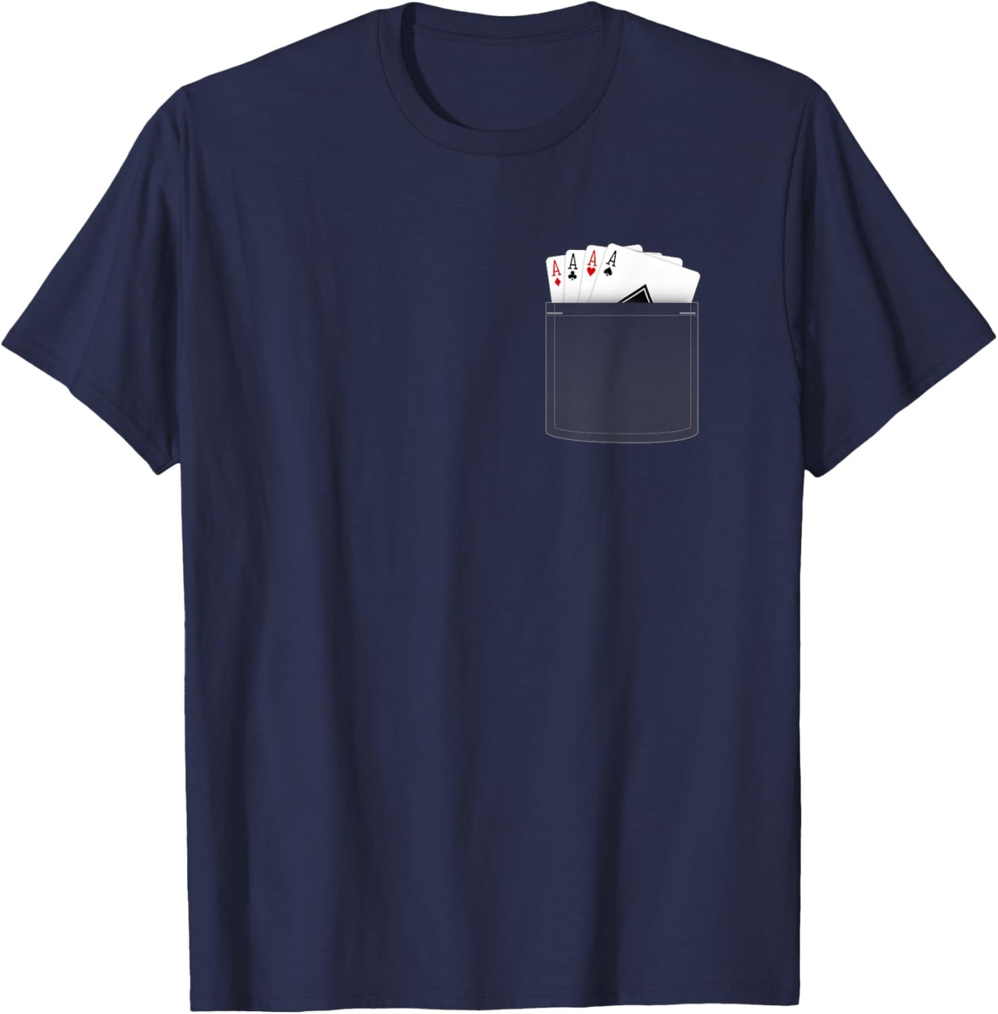 Pocket Aces - 4 Aces Poker T-Shirt - T-Shirt | Navy