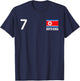 North Korea 7 National Flag Country Pride Heritage T-Shirt - T-Shirt | Navy