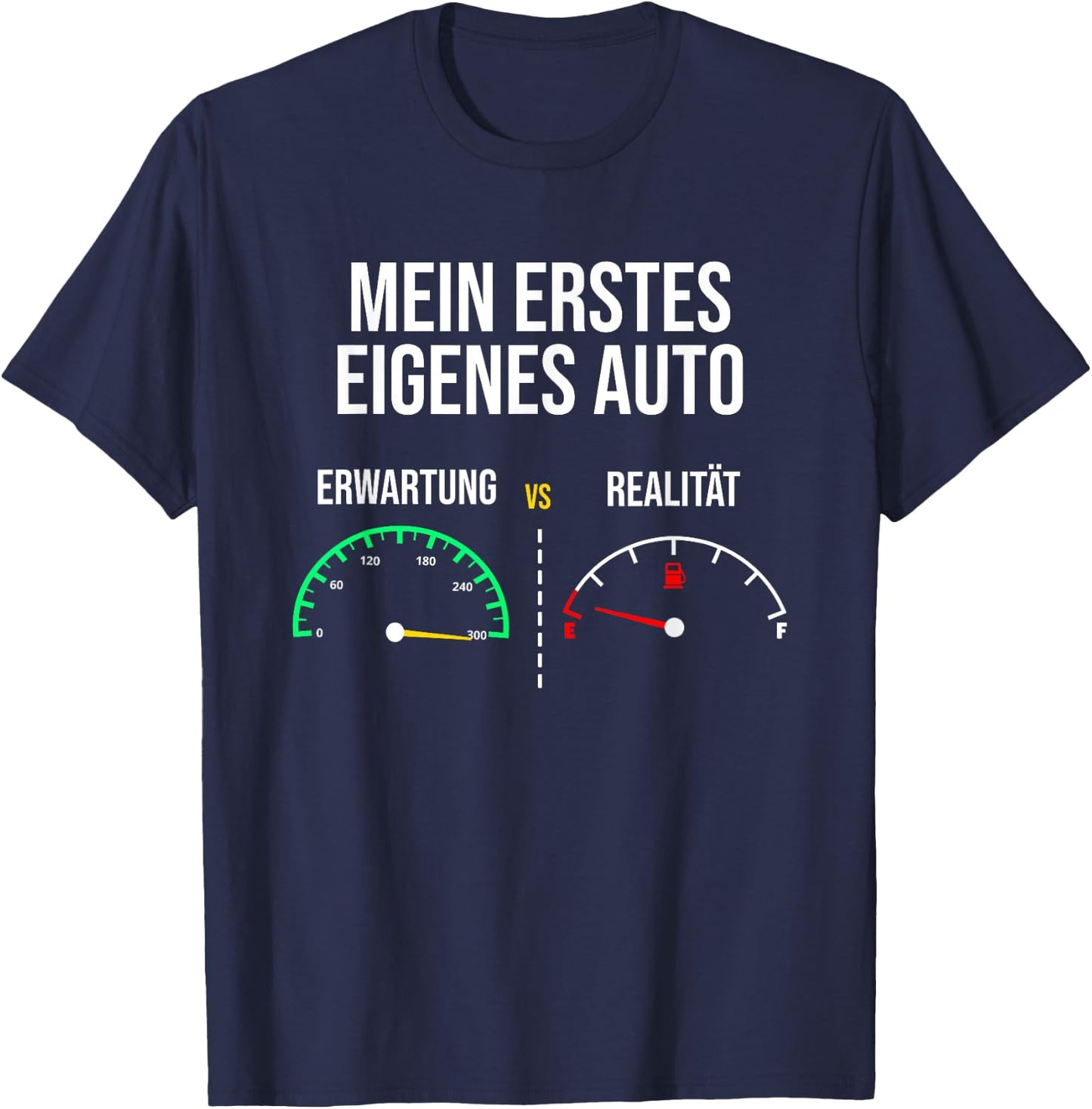 Car Saying First Own Car Meme Expectation vs Reality , black T-Shirt - T-Shirt | Navy