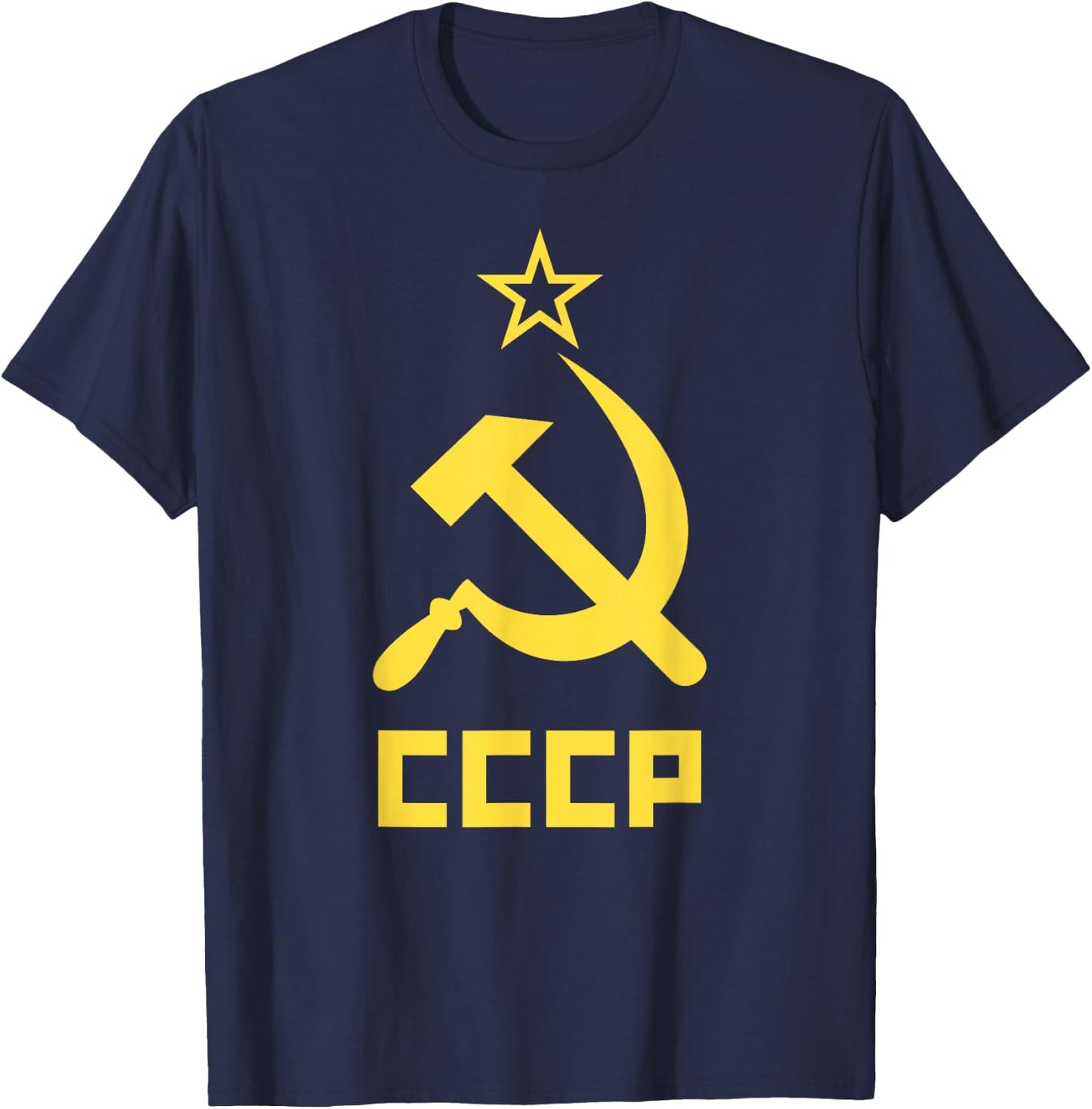 Communist Costume USSR CCCP Hammer & Sickle Red T-Shirt - T-Shirt | Navy