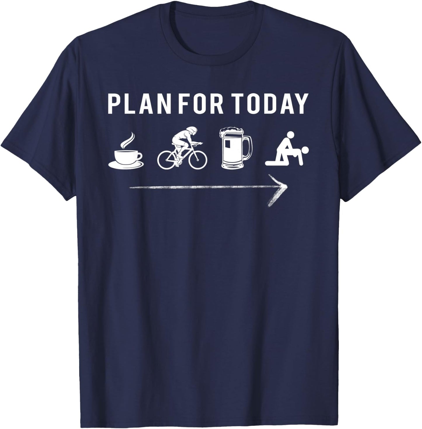 Plan for today cafe cycling beer T-Shirt - T-Shirt | Navy