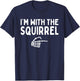 I'm With The Squirrel Halloween Costume Matching Couples T-Shirt - T-Shirt | Navy