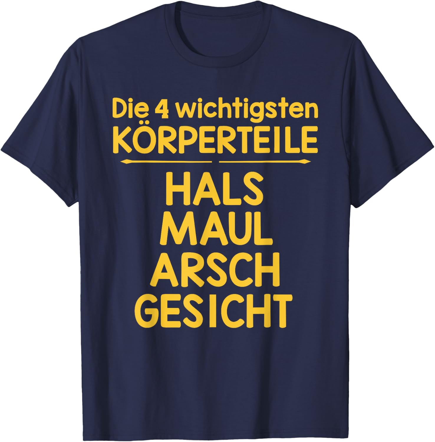 Die 4 wichtigsten Körperteile T-Shirt - T-Shirt | Navy