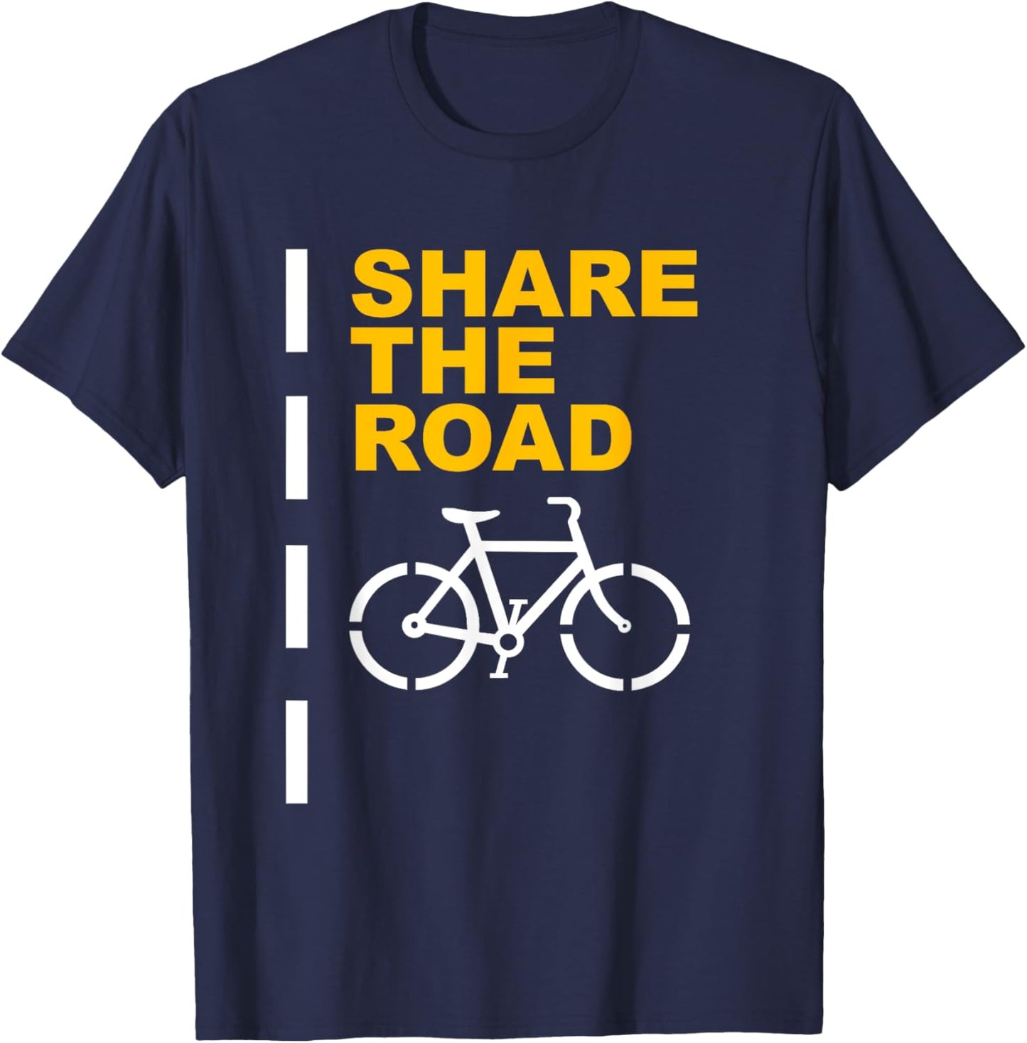 Share The Road T Shirt - Cycling Shirts T-Shirt - T-Shirt | Navy