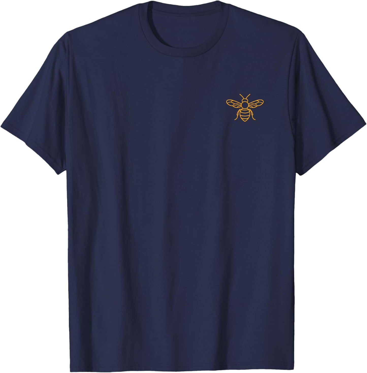 Cute Little Bee Funny Minimalist Simple Bee T-Shirt - T-Shirt | Navy