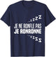 Je Ne Snorfle Je Ne Snorne Snoring Night Humour Sleep , Black, S T-Shirt - T-Shirt | Navy