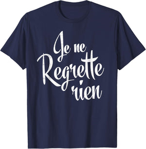 Je Ne Regrette Rien French T-Shirt - T-Shirt | Navy