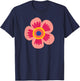Rote Comic Blume Kunst Grafik für Herren Damen Kinder T-Shirt - T-Shirt | Navy