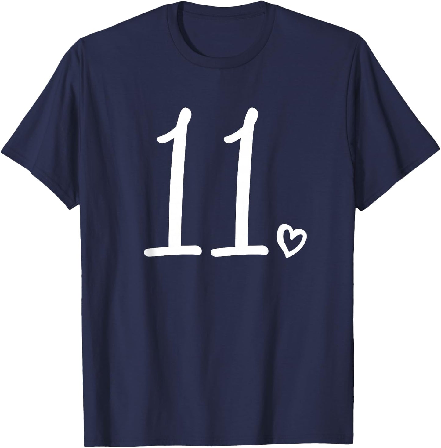 11st Birthday Girls Number 11 Elves Cute 11 Years Old , black, s T-Shirt - T-Shirt | Navy