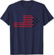 Patriotic vintage American flag F-16 formation T-Shirt - T-Shirt | Navy