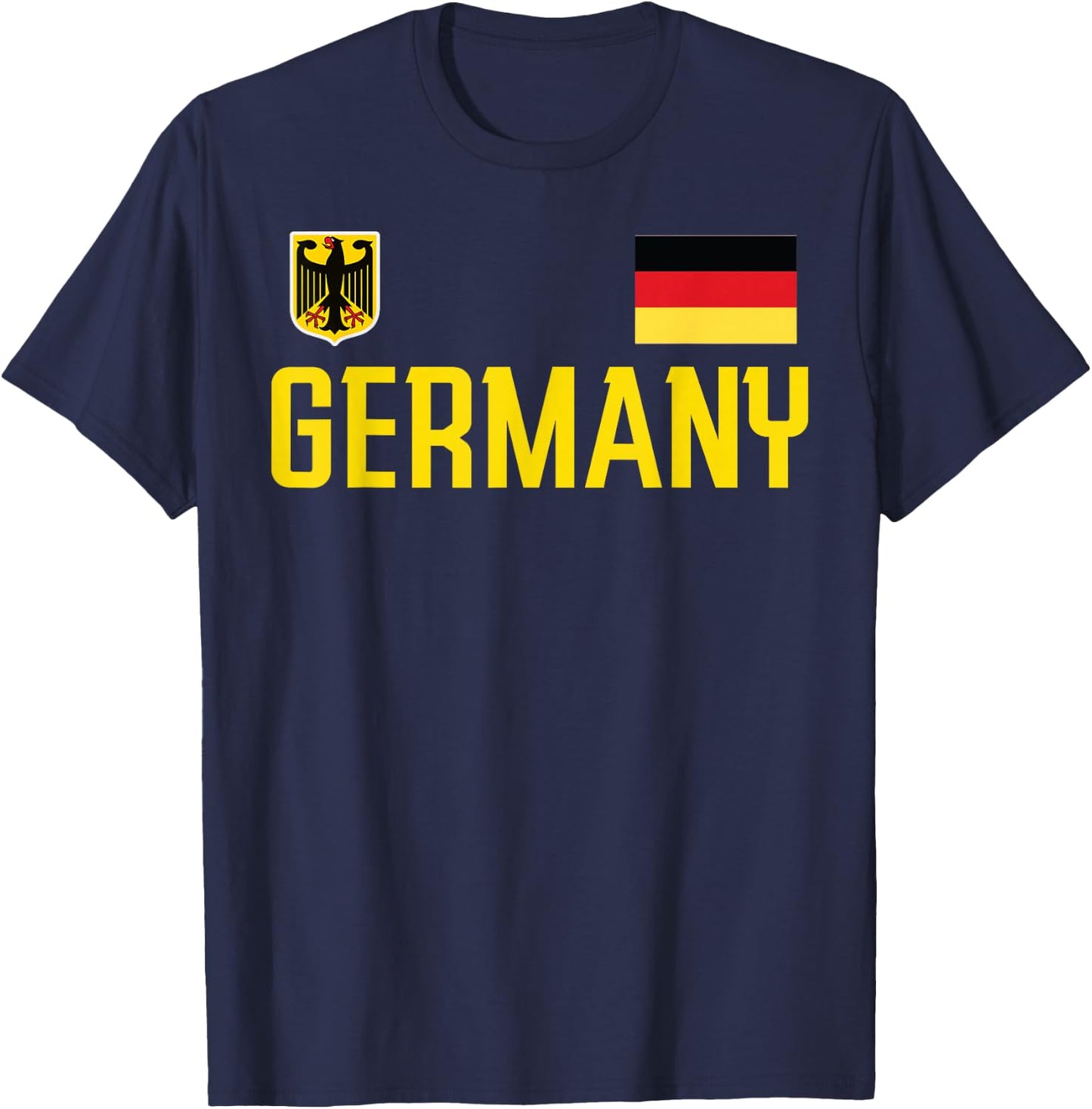 Germany Flag Deutschland Football Soccer Fan Men Women Kids T-Shirt - T-Shirt | Navy