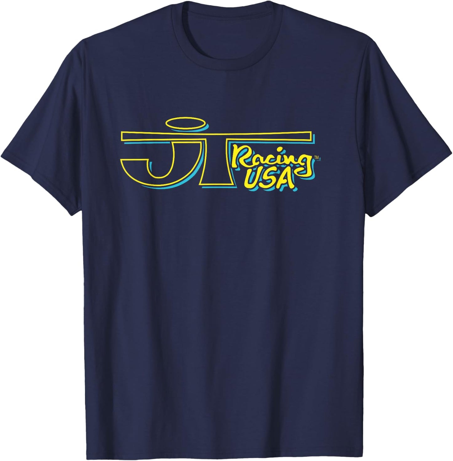 Yellow and Blue JT Racing Logo , Black, S T-Shirt - T-Shirt | Navy