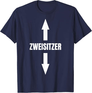 Zweisitzer Zwei-Sitzer Two-Seater Twoseater , black T-Shirt - T-Shirt | Navy