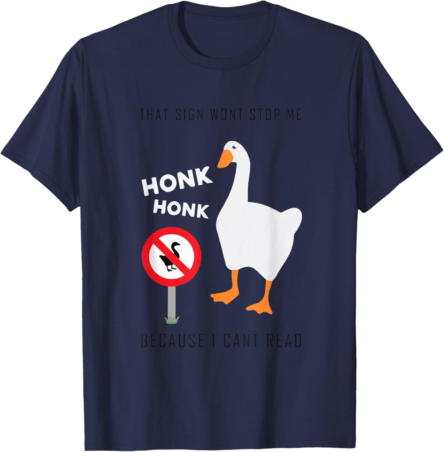 Funny Goose Game Untitled , black T-Shirt - T-Shirt | Navy