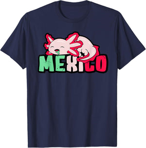 Mexicans Souvenir Axolotl Mexico City Gifts Cinco De Mayo T-Shirt - T-Shirt | Navy