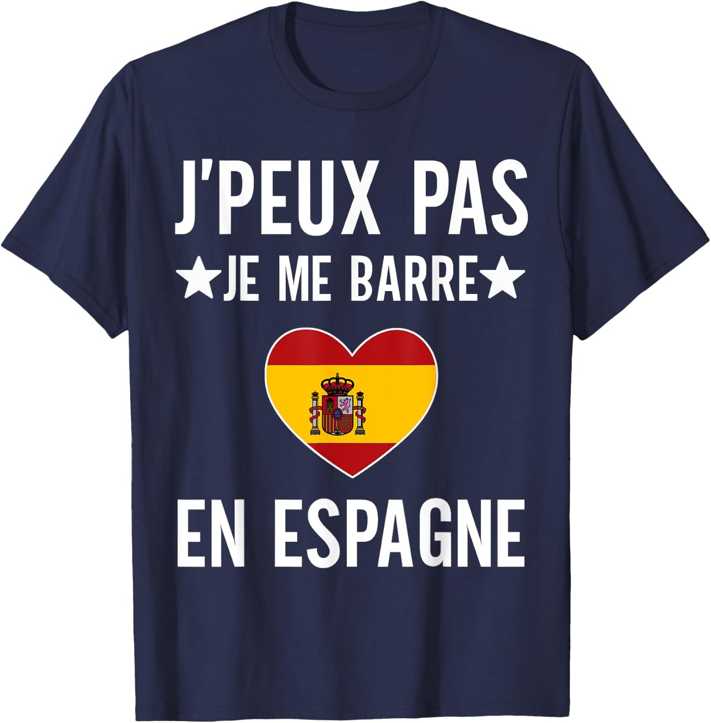 I can not I bar in spain gift travel spanish T-Shirt - T-Shirt | Navy