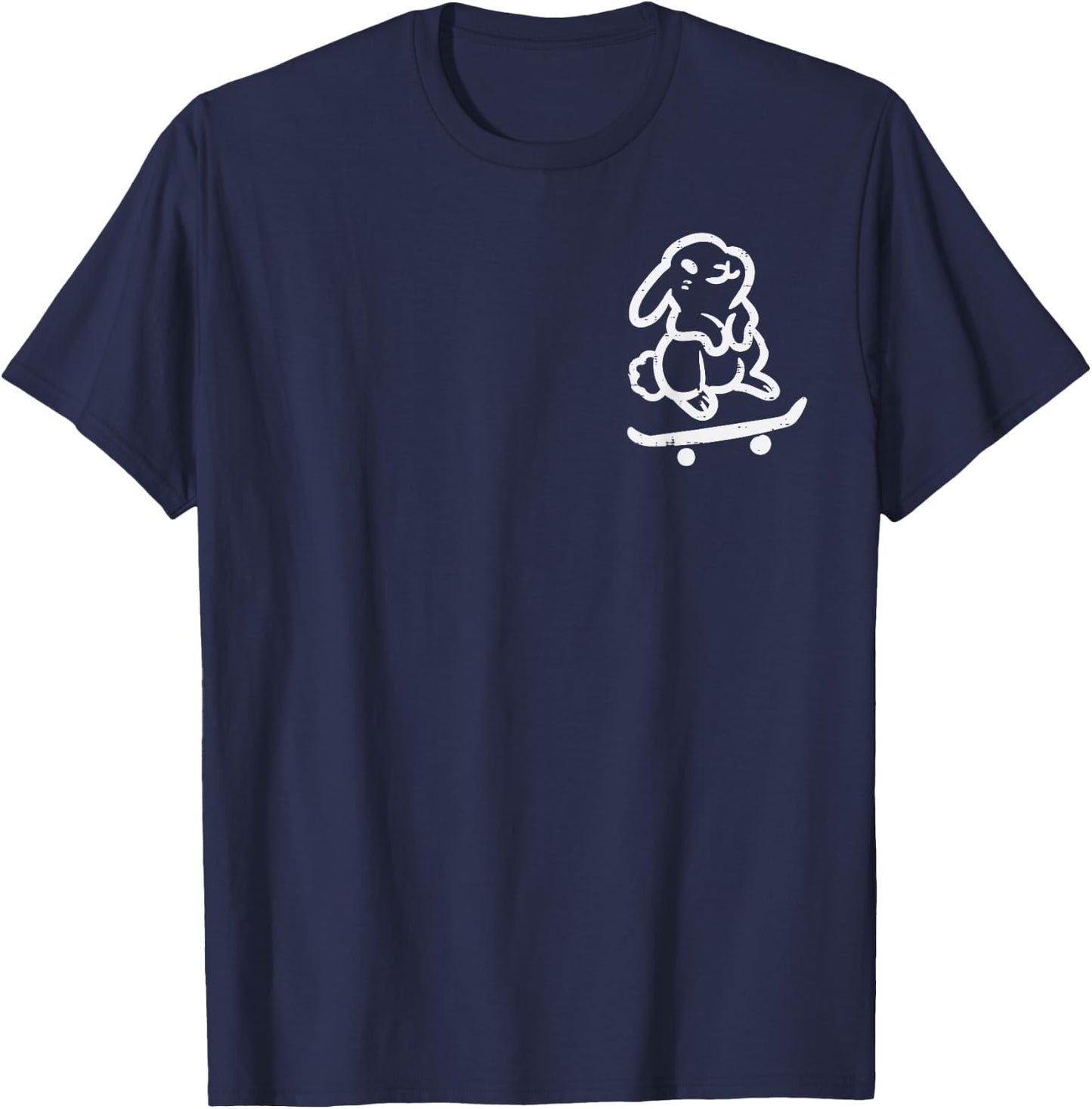 Easter Bunny Skateboard Pocket Rabbit Skater Boys Kids Men T-Shirt - T-Shirt | Navy