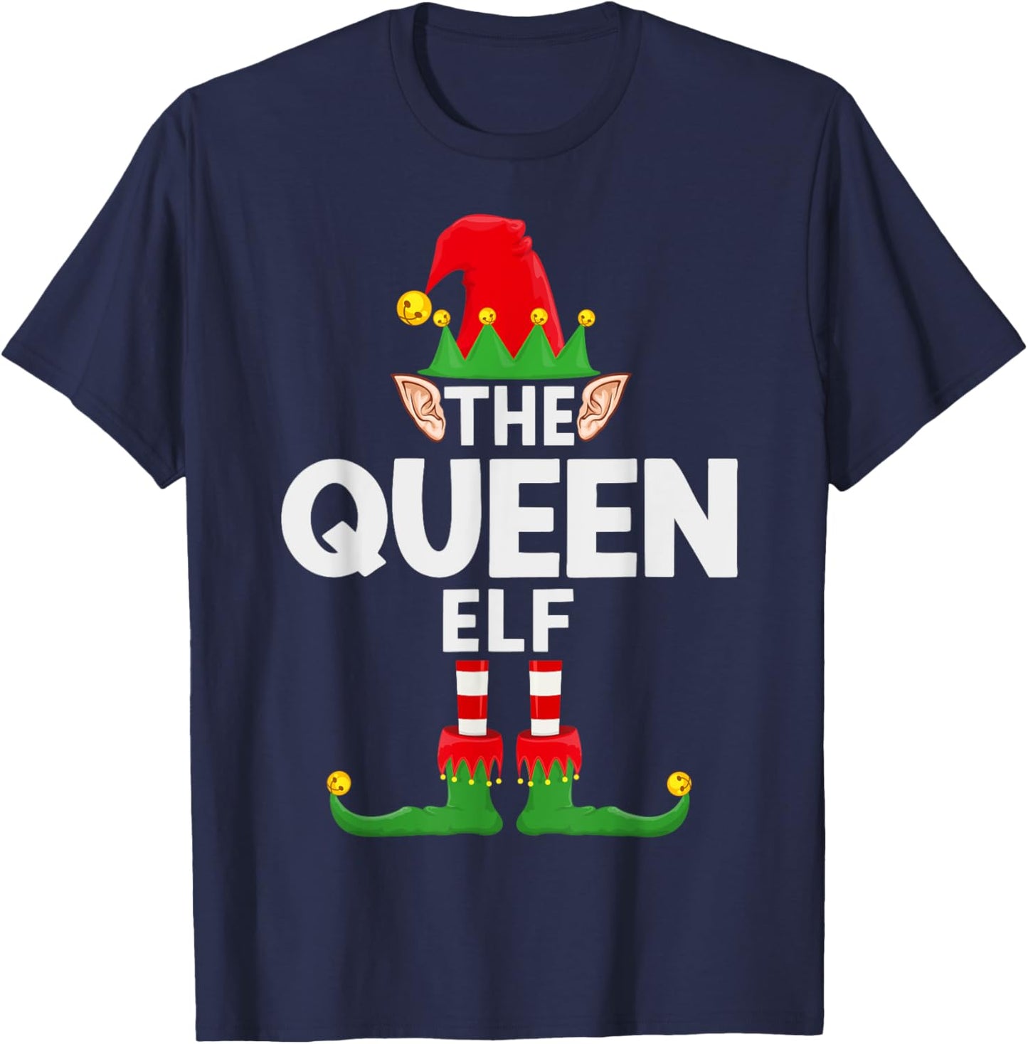 The Queen Elf Family Christmas Pajama Party T-Shirt - T-Shirt | Navy