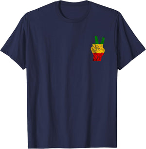 Rasta Reggae Peace Jamaican Hippie Pride Rastafari Roots T-Shirt - T-Shirt | Navy