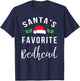 Santa's Favorite Redhead Funny Christmas T Shirt T-Shirt - T-Shirt | Navy