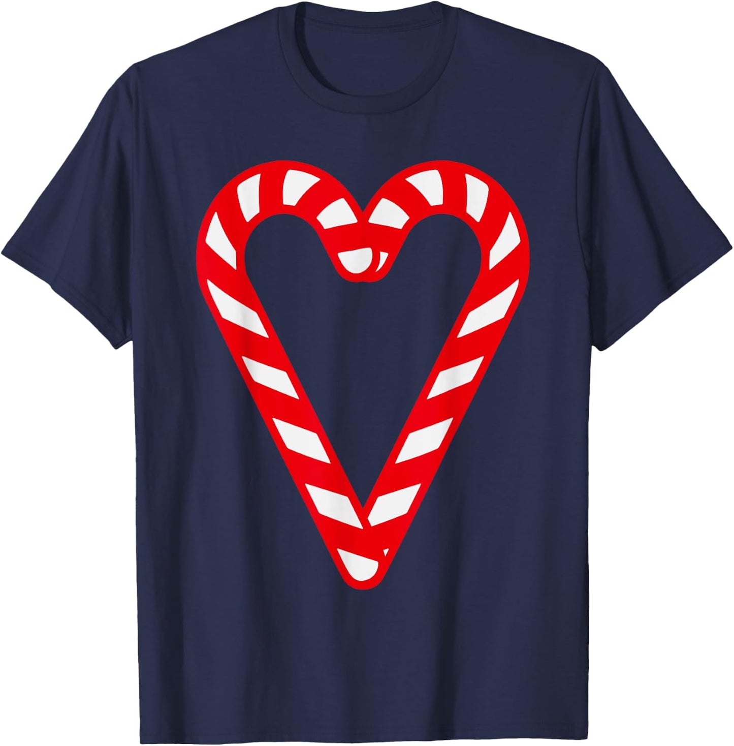 Candy Cane Merry and Bright Red and White Candy Costume T-Shirt - T-Shirt | Navy