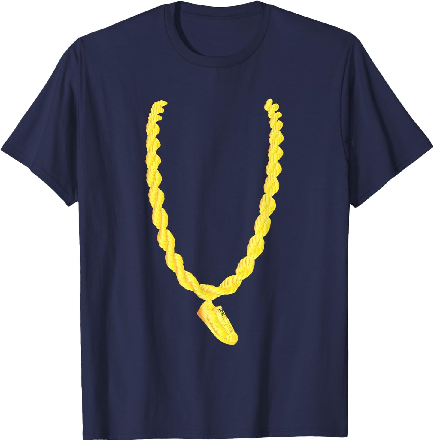 RUN DMC Gold Chain T-Shirt - T-Shirt | Navy