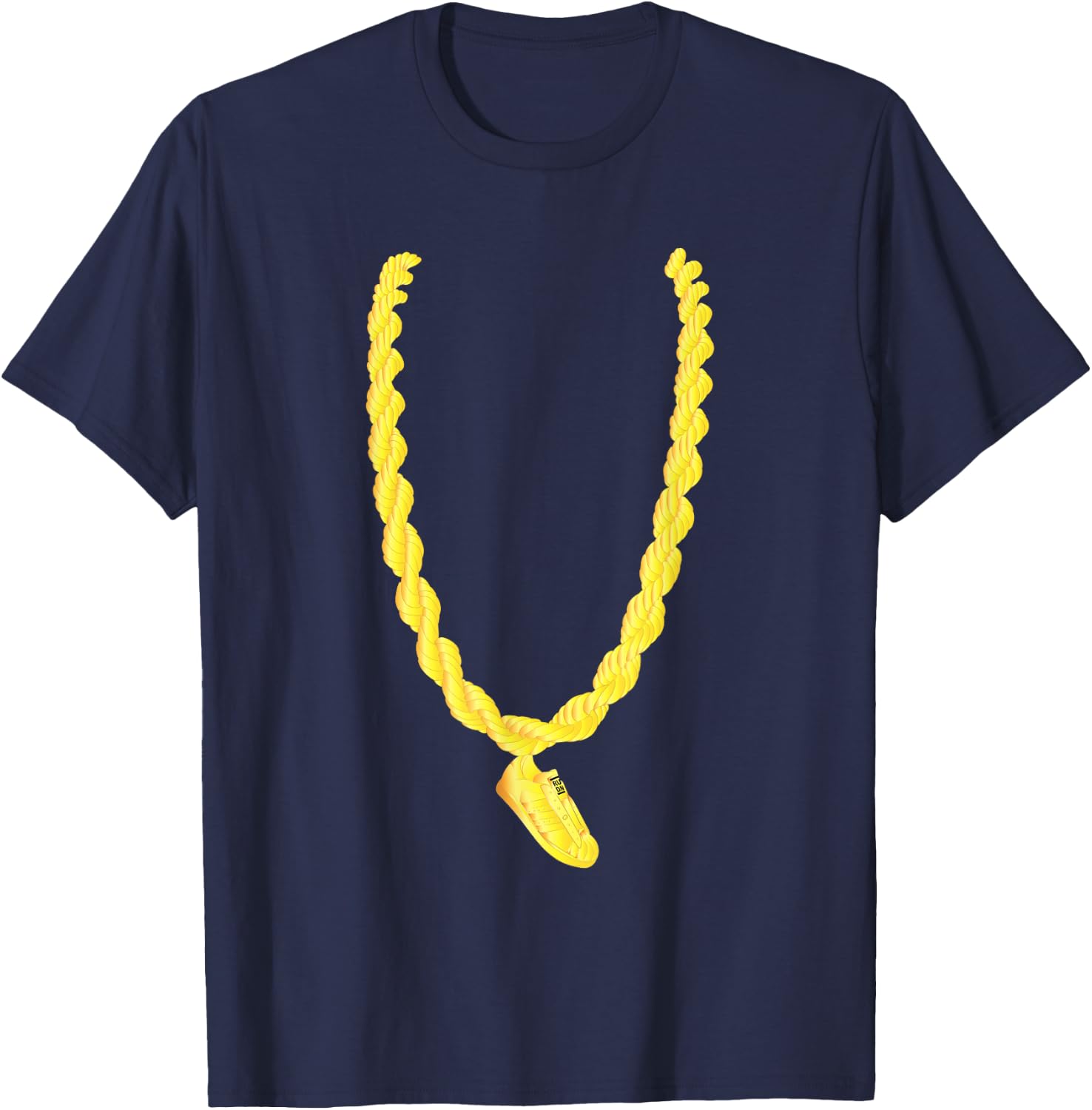 RUN DMC Gold Chain T-Shirt - T-Shirt | Navy