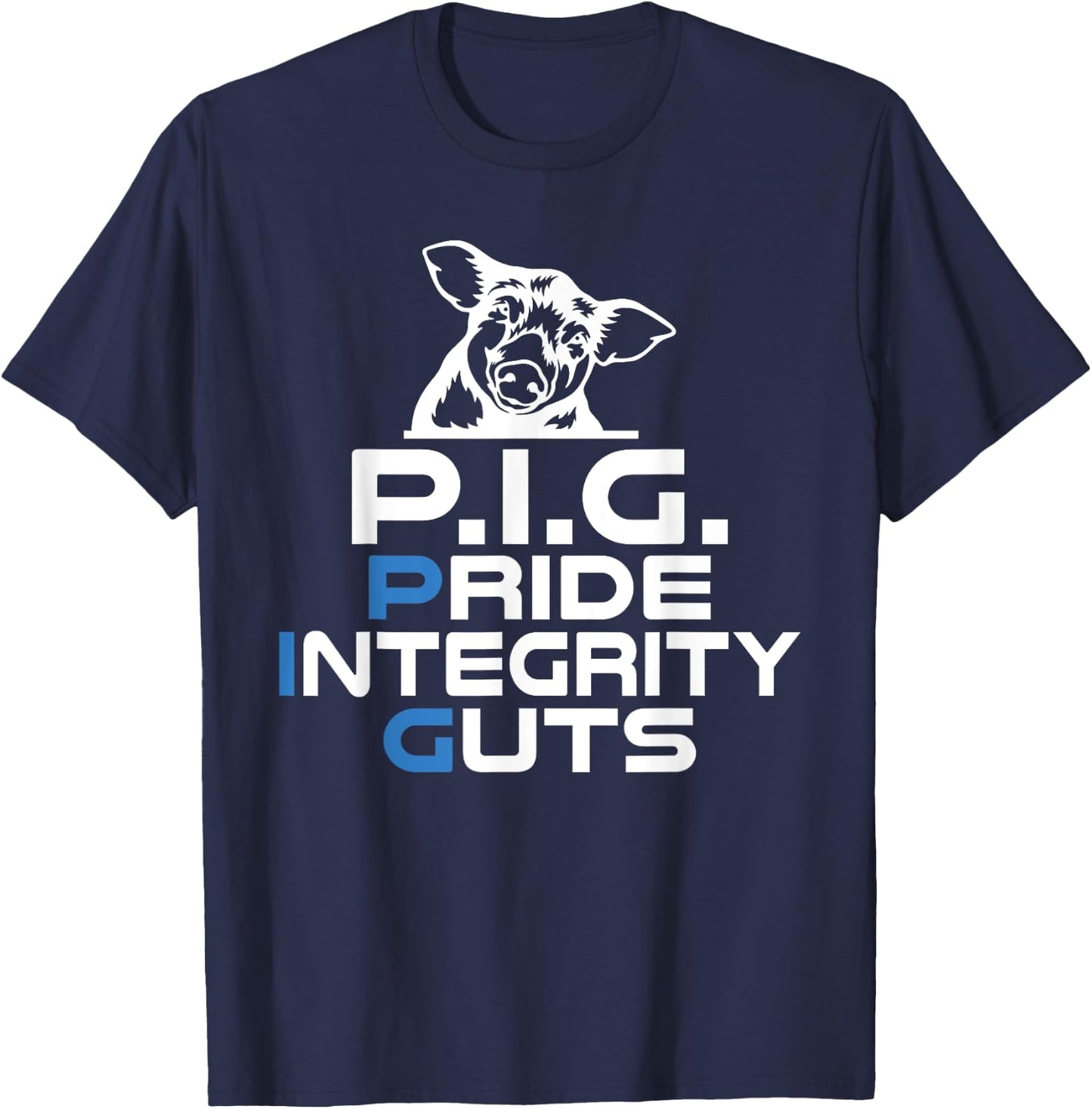 PIG Pride Integrity Guts Police T-Shirt - T-Shirt | Navy