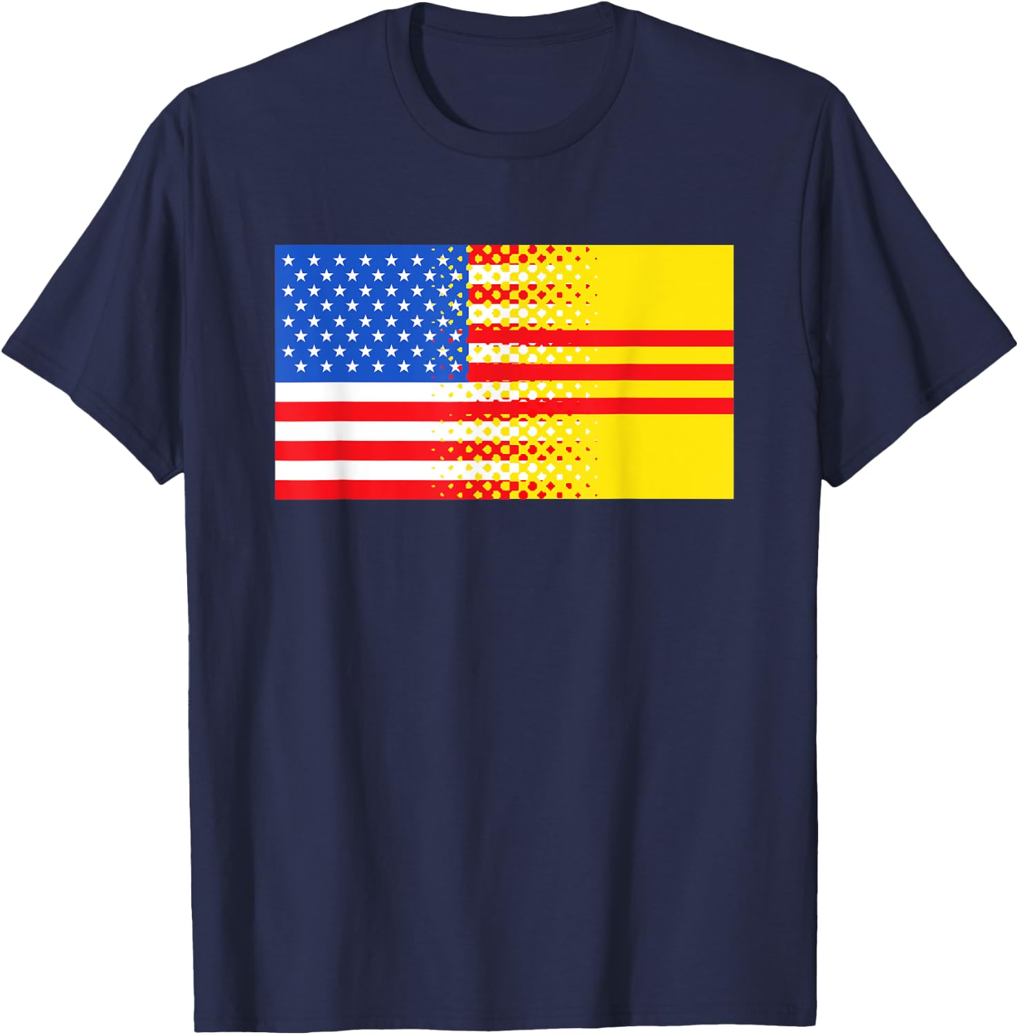 Vietnamese American South Vietnam Flag Gift T-Shirt - T-Shirt | Navy