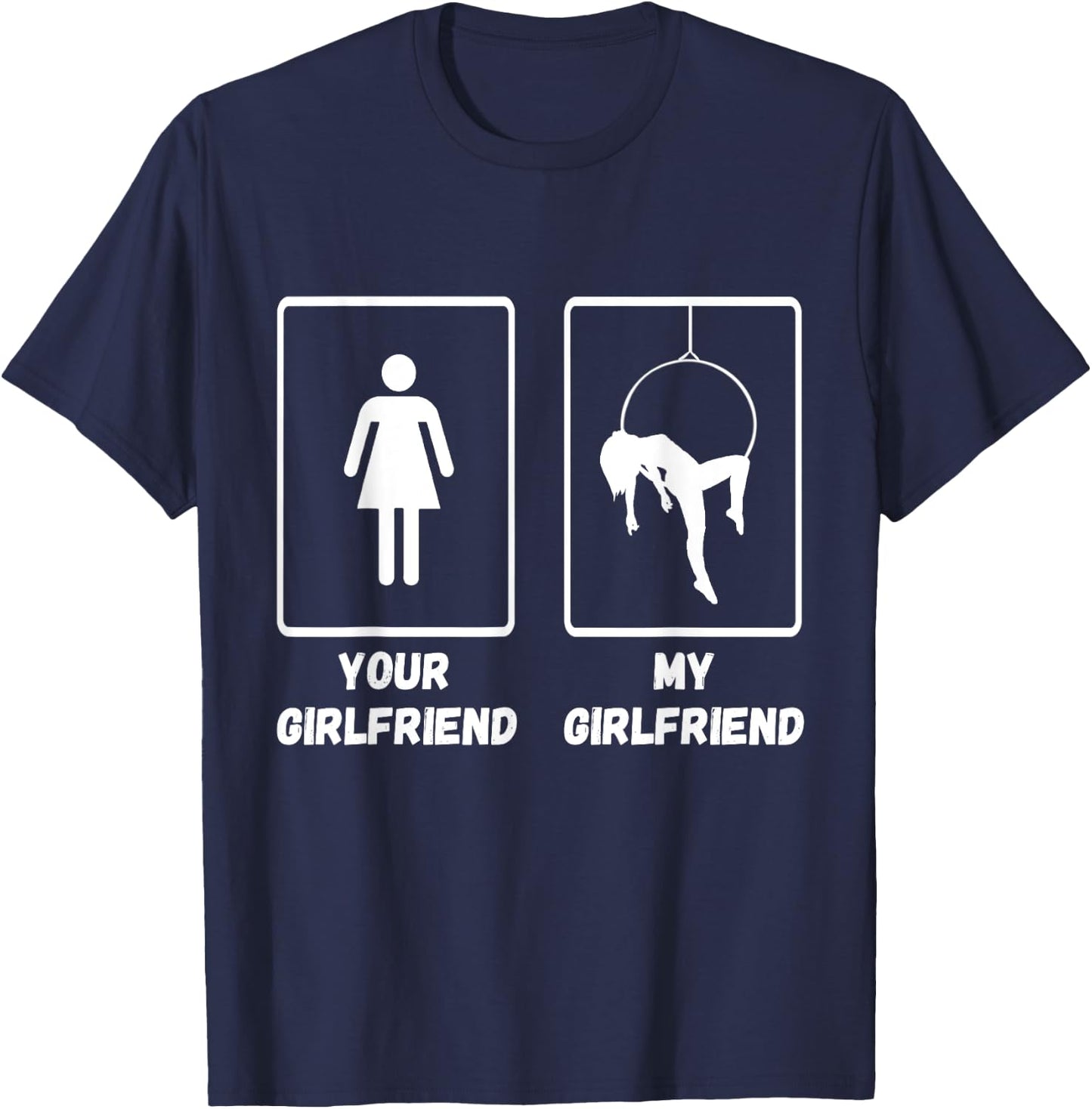 Aerial Hoop Aerialist Girlfriend Silk Circus Lyra Circus T-Shirt - T-Shirt | Navy