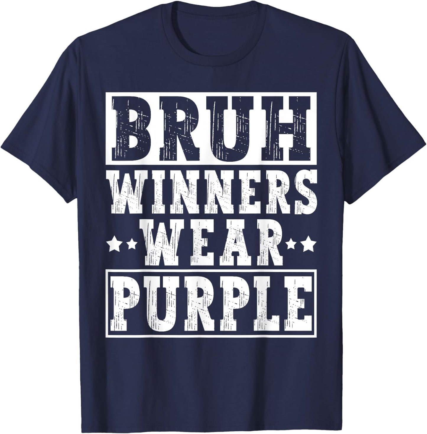 Winners Wear Purple Color Team Sports Day Game Camp Team T-Shirt - T-Shirt | Navy