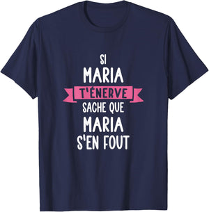 Gift Woman Humour Personalised Name Maria , Black T-Shirt - T-Shirt | Navy