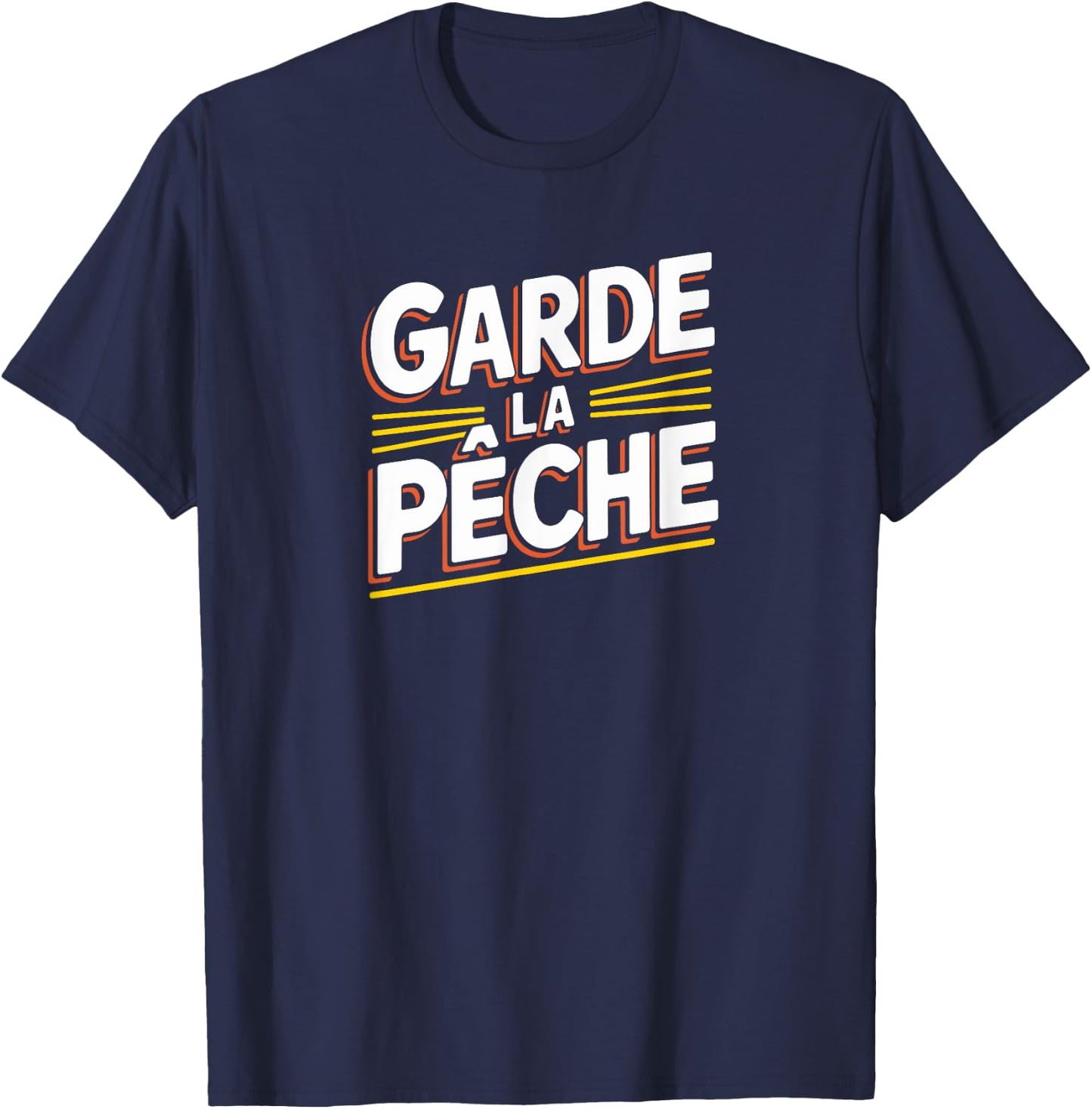Keep Fishing , Black, S T-Shirt - T-Shirt | Navy