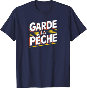 Keep Fishing , Black, S T-Shirt - T-Shirt | Navy
