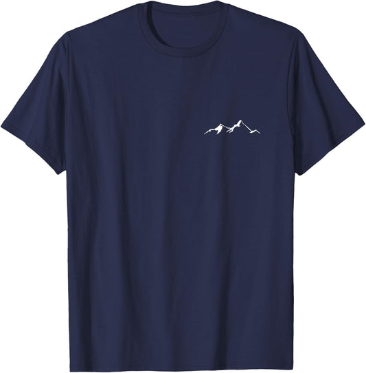 Mountain Chain Vintage Design Climbing Hiking Skiing T-Shirt - T-Shirt | Navy