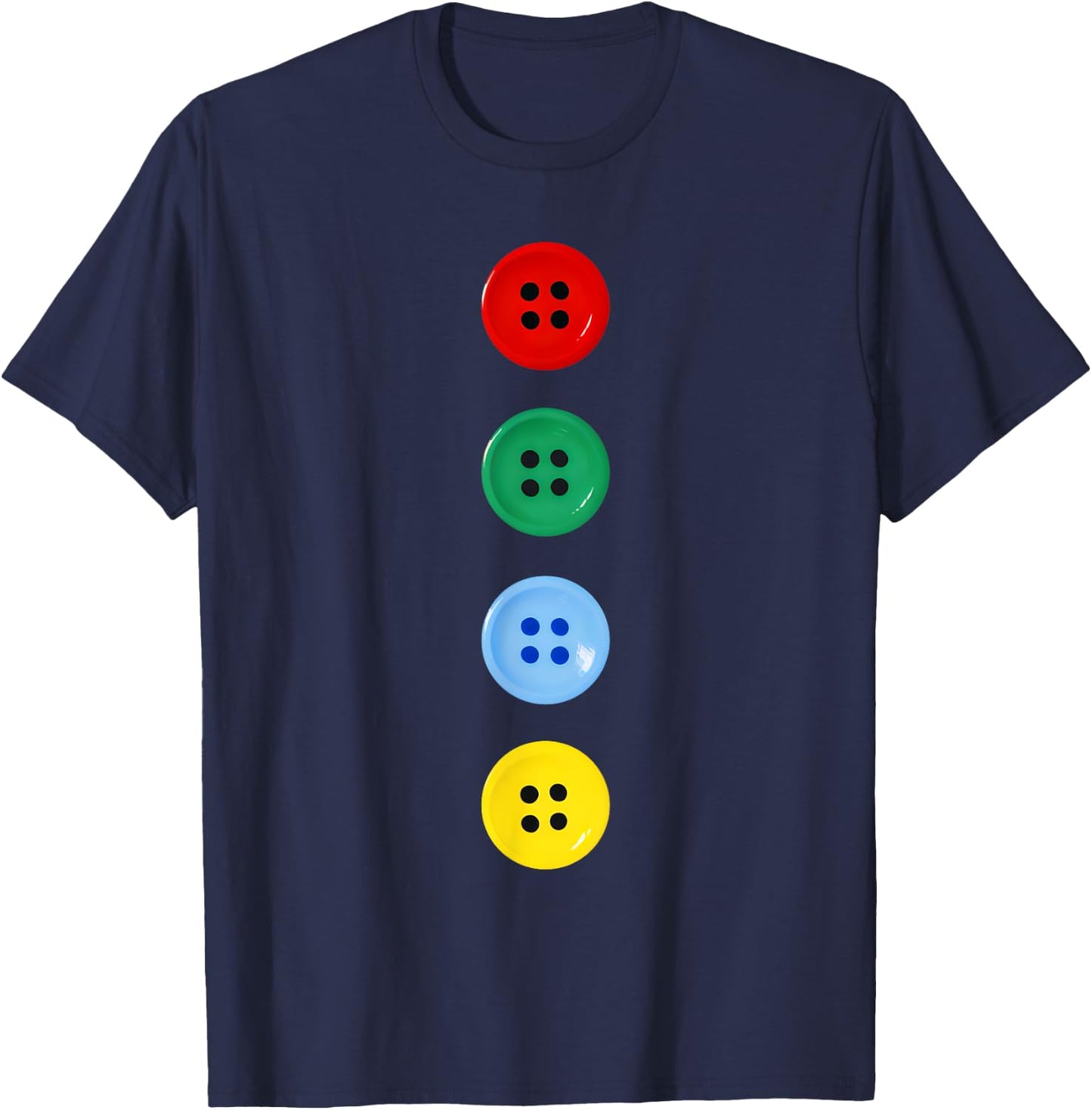 Four Groovy Buttons Blue Cat Funny Halloween Costume Kids T-Shirt - T-Shirt | Navy