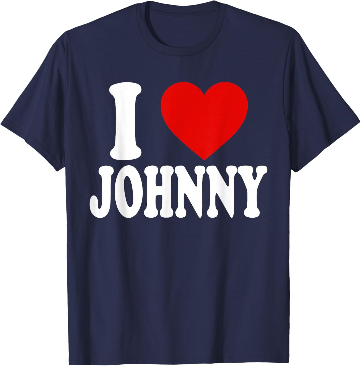 I Love Heart Johnny T-Shirt - T-Shirt | Navy